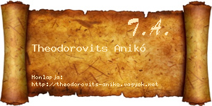 Theodorovits Anikó névjegykártya