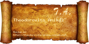 Theodorovits Anikó névjegykártya